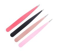 FOMIYES 4pcs Stainless Steel Eyebrow Clips Ergonomic Pointed Tweezers for Precise Hair Removal Cosmetic Tool for Women and Men Lightweight and Easy to Use
