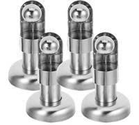 FOMIYES 4pcs Stainless Steel Restroom Partition Support Foot Bracket for Toilet Partition with Lightweight Design and Good Bearing Capacity Suitable for Public Sanitary Room