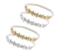 FOMIYES 4pcs Star Headbands Soft Elastic Non-slip Hair Accessories for Whimsical Five-pointed Star Design Comfortable Breathable Material for Outdoor Play and Birthday Parties