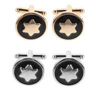 FOMIYES 4pcs Star-shaped Cufflinks for Men Shirt Cuff Buttons Business Cufflinks for Men for Wedding Groom Suit and Formal Party Tuxedo
