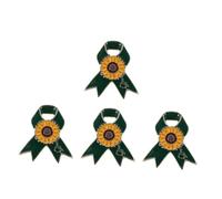 FOMIYES 4pcs Sunflower Ribbon Badge Pin for Disability Awareness Volunteer Brooch with Vintage Design Cute Brooch for Women Clothes Charity Event Accessory Enhancing Team Spirit and