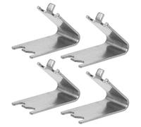 FOMIYES 4pcs Universal Refrigerator Shelf Clips Fridge Support Buckles Freezer Shelf Clamp Replacement Hooks Compatible with Rv and Home Coolers
