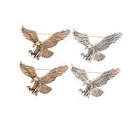 FOMIYES 4pcs Vintage Eagle Lapel Pin Alloy Animal Brooches for Women and Men Classic Retro Style Clothes Pins in Antique Fashion Accessories for Jackets and Suits