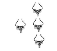 FOMIYES 4pcs Vintage Ox Head Ring for Men Retro Punk Metal Finger Ring Durable Stylish Statement Jewelry for Parties and Dates with Masculine Charm