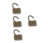FOMIYES 4pcs Vintage Zinc Alloy Combination Padlock Password Theft Lock for Suitcases Handbags Toolbox Durable Resistant Locker Security with Easy Reset Stylish Chinese Style Hasp