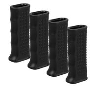 FOMIYES 4pcs Wheelchair Handle Grip Covers for Manual and Power Wheelchairs, Anti-slip Soft Cushioning Black Handlebar Protector for Mobility Aids and Rollators, 15x30cm Flat Tube