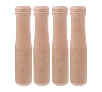 FOMIYES 4pcs Wooden Pestle Set for Kitchen, Handheld Garlic Mashing Rod, Medicinal Crusher Stick Pounder, Suitable for Garlic, Spices, and Potatoes