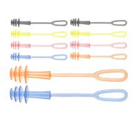 FOMIYES 5 Pairs Noise Reduction with Cord, Soft Silicone Triple Flange Design, Comfortable and Reusable, Sealed Ear Caps for Travel and Gym Activities, Waterproof Noise-Cancelling