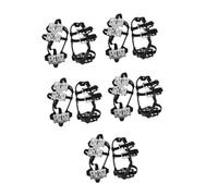 FOMIYES 5 Pairs Tooth Tpe Ice Cleats for Shoes and Boots Non Slip Snow Traction Crampons with High Grip Stability for Men and Women Walking Ice Snow and Mud