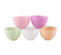 FOMIYES 5 Pcs Odorless Silicone Mixing Bowls for Home Use Prep Bowls Flexible Microwave Safe for Facial Masks Sauces Ingredients Multi Color