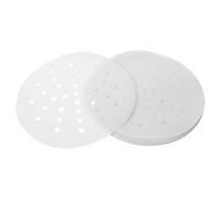 FOMIYES 500pcs Air Fryer Liner, 7" Disposable Perforated Parchment Paper Non-Stick Round Sheet - Bamboo Steamer Mesh Mat for Dumpling - Heat-Resistant & Grease-Proof