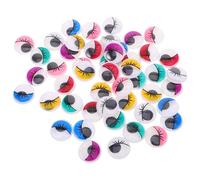 FOMIYES 50pcs Colorful Googly Eyes for Crafting Self Adhesive Doll Eyes with Lifelike Features for DIY Arts Scrapbooking and Making Activities