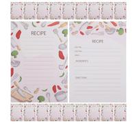 FOMIYES 50pcs Compact Recipe Cards with Double-sided Printing and Plenty of Writing Space, Simple Elegant Paper Recipe Cards for Kitchen DIY and Convenient Food Note Taking