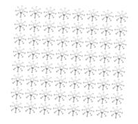 FOMIYES 50pcs Copper Flower Bud Hairpin DIY Accessories Chic Headdress Props for Handmade Crafts Silver Tone Floral Decorations for Stylish Hair Styling
