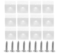 FOMIYES 50pcs Drawer Wedges Bottom Mount Support Brackets with Screws, 45-Degree Angle White Cabinet Shelf Repair Kit for Sagging Drawer Bottoms