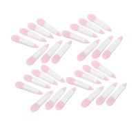 FOMIYES 50pcs Dual Ended Silicone Makeup Brushes for Lipstick and Glitter Eyeshadow Application Soft Head Lip Applicator and Sparkle Eye Shadow Tool Easy to Clean Cosmetic Brush in Pink