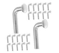 FOMIYES 50pcs Heavy Duty Galvanized Steel Pallet Rack Safety L-Shaped Locking Pins 8x50mm Flat Head Rivet for Warehouse Storage Racking Security