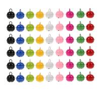 FOMIYES 50Pcs Mini Painted Jingle Bells 22Mm Colorful Round Metal Bells for Christmas Tree Hanging DIY Crafts Party Decorations