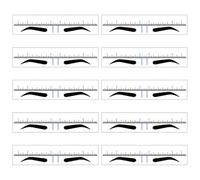 FOMIYES 50pcs Pvc Eyebrow Tattooing Ruler Disposable Stencil Convenient Use Professional and Home User Makeup Essential for Tattooing and Threading
