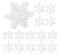FOMIYES 50Pcs Resin Snowflake Decorations Mini Snowflakes for Crafts Xmas Tree Ornaments Diy Micro Landscape Decors for Christmas Party