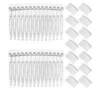 FOMIYES 50pcs Teeth Plastic Hair Combs for Bun Updo Maker French Styling Bridal Veil Combs Hair Accessories