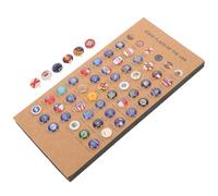 FOMIYES 50pcs US States Flag Push Pins with Cork Board, Map Nails Portable Wall Pins for Office, School, Travel and Veteran, Picture Hanging Hooks Set