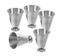 FOMIYES 5pc Stainless Steel Communion Shot Cups 30ml Holy Cup Set for Church Worship Service Reusable for Home and Outdoor Use