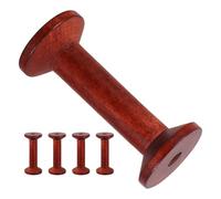 FOMIYES 5pcs Antique Wooden Spools for DIY Projects and Artistic Styles, Small Brown Wood Yarn Spools to Store Threads and Eliminate Tangled Messes, Vintage Sewing Thread Organizers