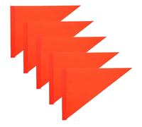 FOMIYES 5Pcs Bike Safety Flags, Triangular Orange Warning Flags for Scooter and Trailer, High Visibility Cycling Accessories for Boys and