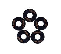 FOMIYES 5pcs Black Guitar Toggle Switch Plate Rhythm Treble Washer Rings Replacement for Electric Guitar with Design Easy Installation