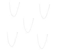 FOMIYES 5pcs Boho Beaded Necklace for Women Stainless Steel Clavicle Chain with Lasting Shine Summer Beach Jewelry Stylish European American Fashion Accessories