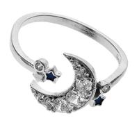 FOMIYES 5pcs Cat Moon and Star Ring Unique Fashion Jewelry for Cute Animal Finger Ring for Birthday Halloween Everyday Wear