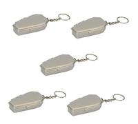 FOMIYES 5pcs Coffin Shaped Keychain Metal Ashtray Portable Decorative Keyring for Keys Durable Ashtray Accessory for Daily Use and Outdoor Travel