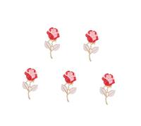 FOMIYES 5pcs Creative Rose Flower Brooch Pin for Mens Suits Alloy Material with Elegant Finish Unique Design Lapel Pin for Dresses Backpacks and Special Events Accessories