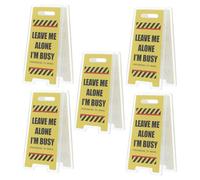 FOMIYES 5pcs Double-Sided Acrylic Memo Holder Clips for Desk Funny Office Note Clip Stand Desktop Card Holder for Workstation Humorous Paper Sign for Coworkers and Team