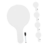 FOMIYES 5pcs Double-Sided Dry Erase Whiteboards with Markers, Small Handheld Paddle Boards for Classroom and Home Use, Portable Student Writing Boards for Teaching and Learning