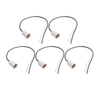 FOMIYES 5pcs E12 Light Bulb Holder with Cable White Screw Lamp Fitting Parts for Pendant Lamps Garden Light Socket Fixture for Outdoor and Indoor Lighting