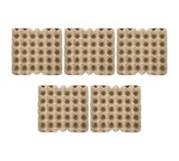 FOMIYES 5pcs Egg Tray Holder Paper Pulp Egg Flats Beige Sturdy Not Easy to Break Protects Fridge Organizer for Kitchen Storage