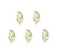 FOMIYES 5pcs Elegant Tulip Zircon Brooch with Pearl High Gloss Gold Plated Floral Pin for Women Resilient Sparkly Rhinestone Jewelry Versatile Accessory for Weddings Parties and Special