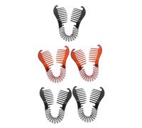 FOMIYES 5PCS Flexible Banana Hair Clips for Women Lightweight Plastic Interlocking Combs Non-slip Ponytail Holders Stylish Barrettes for Thick and Fine Hair