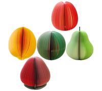 FOMIYES 5pcs Fruit Design Self-adhesive Note Pads Watermelon, Red Fruit, Strawberry, Lemon, Green Pear for School, Office, and Daily Use