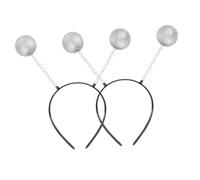 FOMIYES 5pcs Glitter Ball Hairband Antenna Boppers for Space Party Sparkly Martian Costume Accessories for Boys and Girls