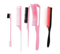 FOMIYES 5pcs Hair Stylist Essential Kit Hair Comb Set Scalp Massager Portable Beard Comb for Home Professional Use