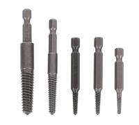 FOMIYES 5pcs Hex Shank Broken Bolt Screw Extractor Set for Power Drill Stripped Screw Remover Drill Bit in DIY and Repair