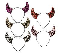 FOMIYES 5pcs Horn Headband Led Tiara Devil Horns Hair Hoops for Women Men Festival Costumes