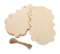FOMIYES 5Pcs Large Unfinished Wooden Plaques 23X15X0.3Cm with 5M Jute Rope for DIY Crafts, Blank Hanging Wood Signs for Door and Wall Decoration, Rustic Wood Boards for Painting and Home