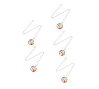 FOMIYES 5pcs Paint Palette Pendant Necklace for Art Students and Teachers Zinc Alloy and Glass Material Shine Artistic Jewelry Accessory for Painters and