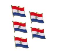 FOMIYES 5pcs Patriotic Flag Pin Iron Metal Lapel Badge with Clasp for Suits Backpacks Hats Decorative National Flag Brooch for Independence Day and Commemorative Events