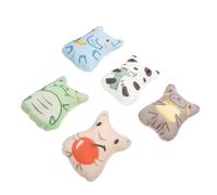 FOMIYES 5pcs Plush Catnip Set - Interactive Animal Chew for Cats, Kitten Teething Molar Playthings with Bamboo Panda, Banana Elephant, Hollow Snake, Honey Bear Figure - Indoor Pet