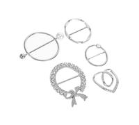 FOMIYES 5pcs Scarf Buckle for Women Metal Pearl Rhinestone Clips Versatile Silk Scarf Holder and Waist Belt Accessory for Shirts Shawls Clothing
